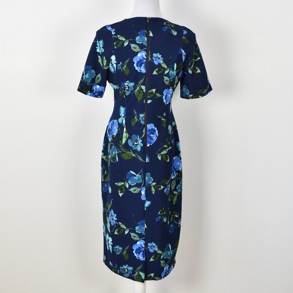 Maggy London Floral Midi Sheath Dress - 6 - Picture 5 of 8